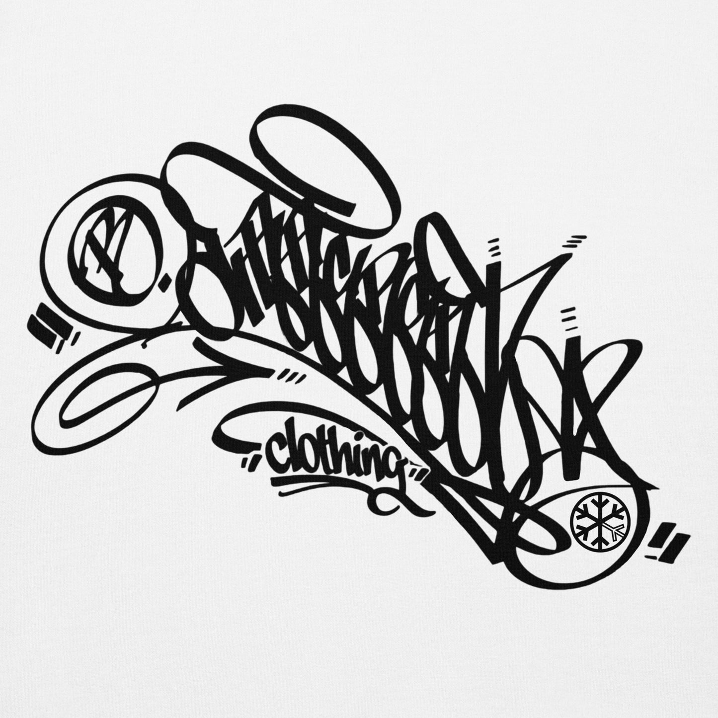 White-B.Different Clothing Graffiti Tag Hoodie from B.Different Clothing, graphic, graffiti-inspired streetwear