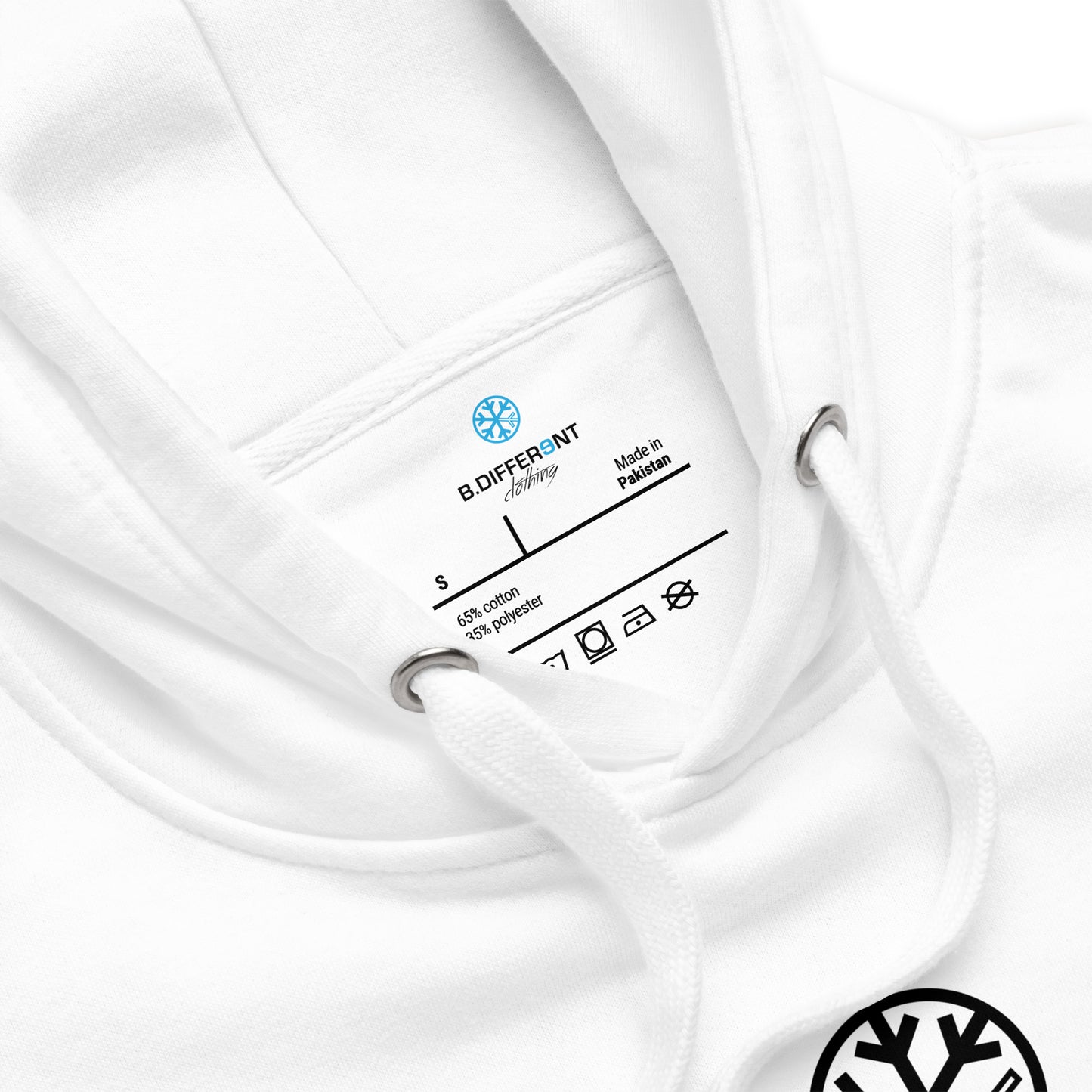 White-Outsider Graffiti Tag Sweatshirt from B.Different Clothing, collar, graffiti-inspired streetwear