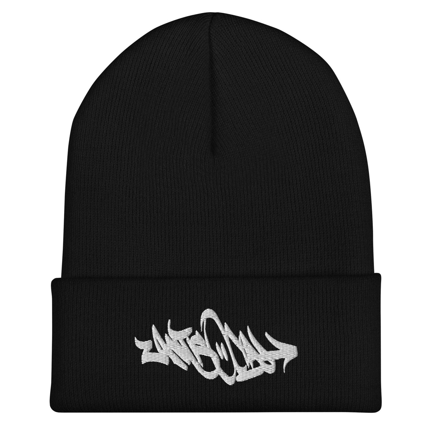 flat Antisocial Graffiti Tag Beanie Black by B.Different Clothing graffiti street art inspired independent streetwear brand