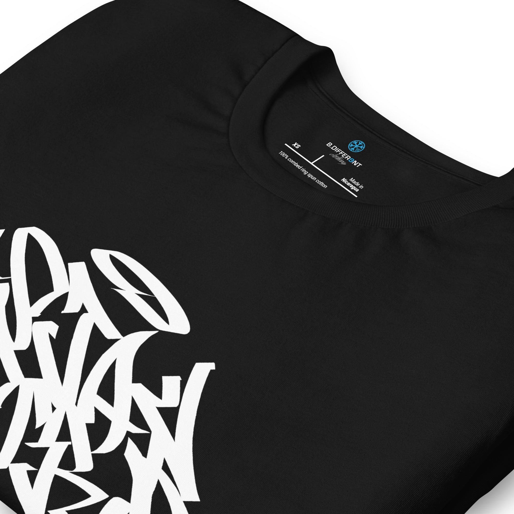 Stay Weird Graffiti Tag Tee Black XS