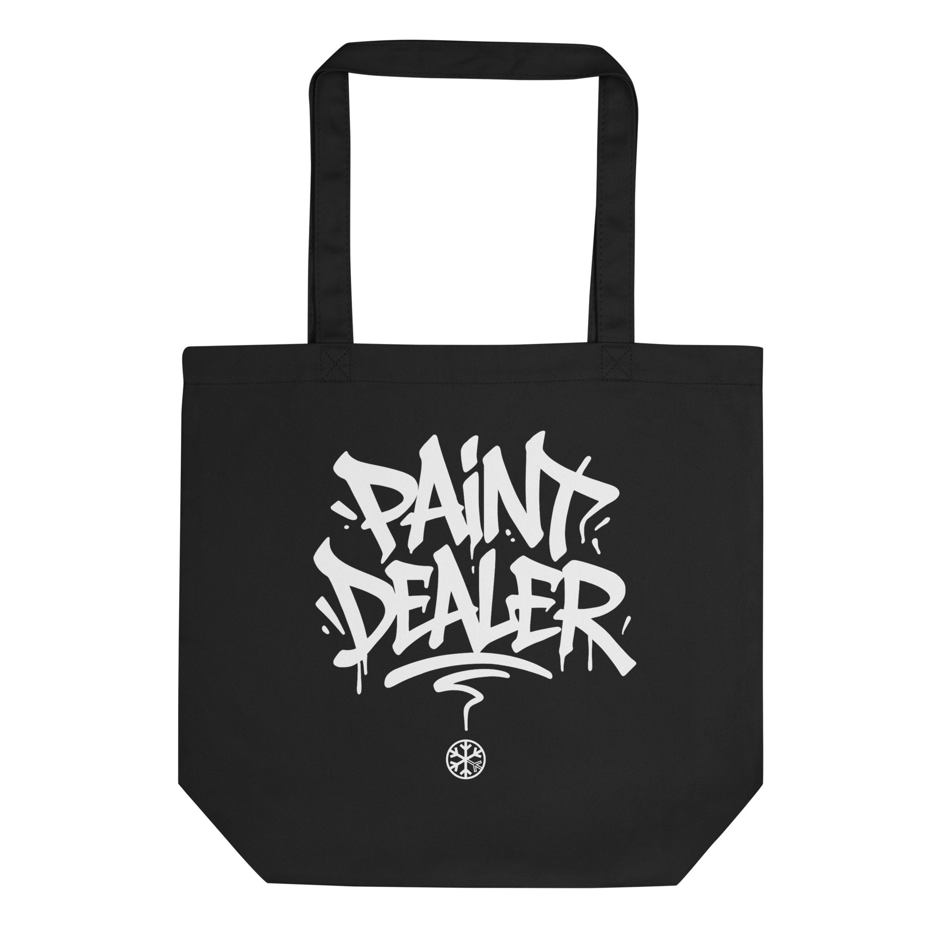 Paint Dealer Graffiti Tag Tote Bag black from B.Different Clothing, front view, graffiti-inspired streetwear