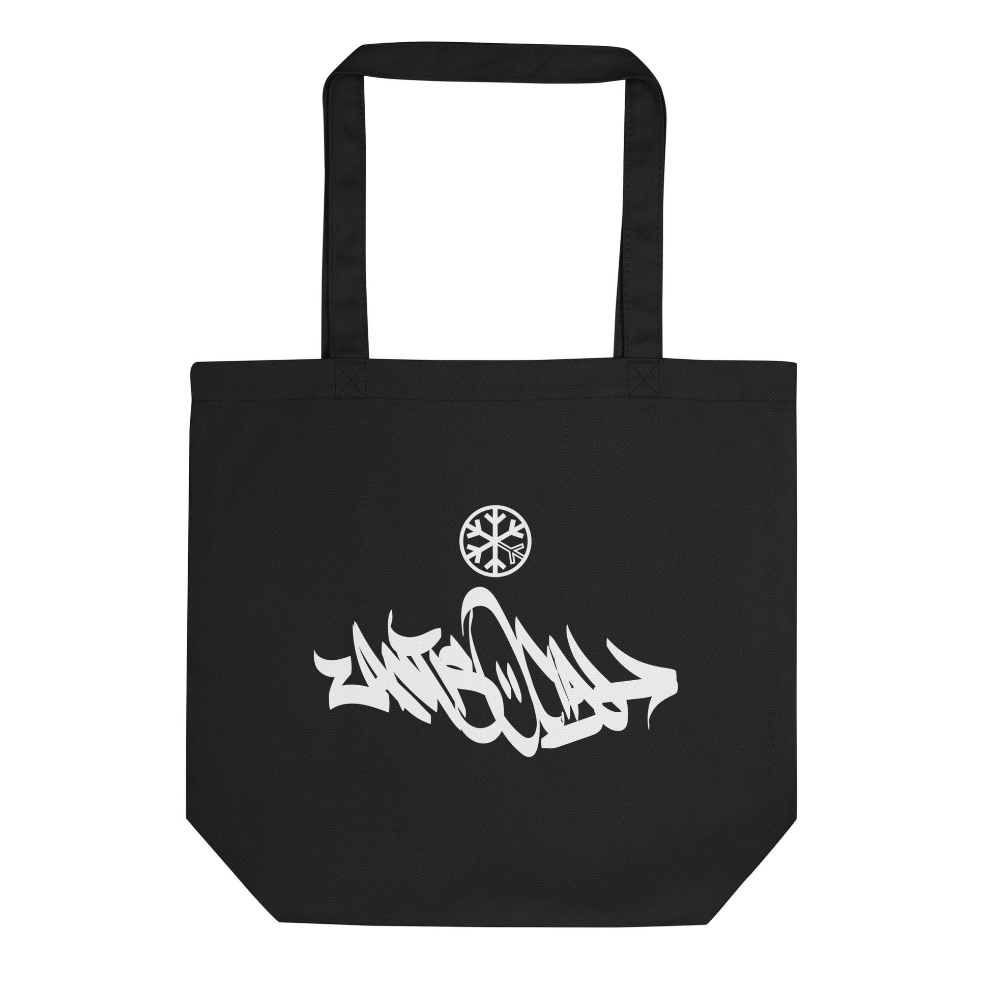 Antisocial Graffiti Tag Tote Bag black from B.Different Clothing, front view, graffiti-inspired streetwear