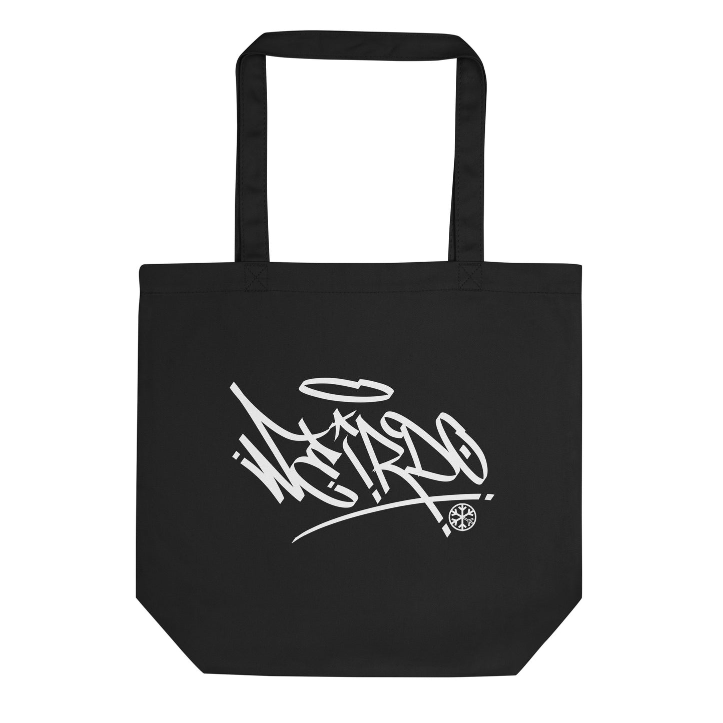 Weirdo Graffiti Tag Tote Bag black from B.Different Clothing, front view, graffiti-inspired streetwear