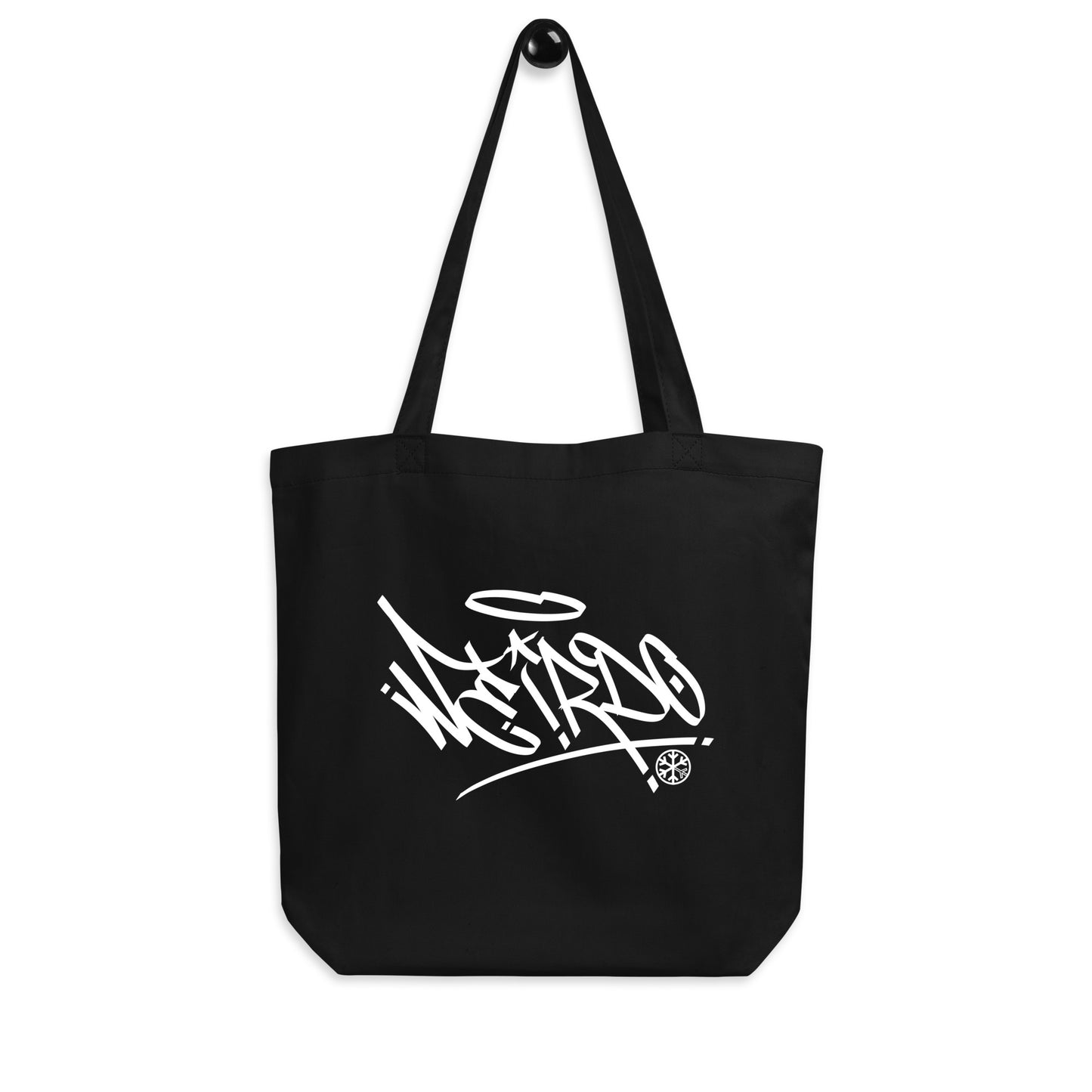 Hanging Weirdo Graffiti Tag Tote Bag black from B.Different Clothing, graffiti-inspired streetwear