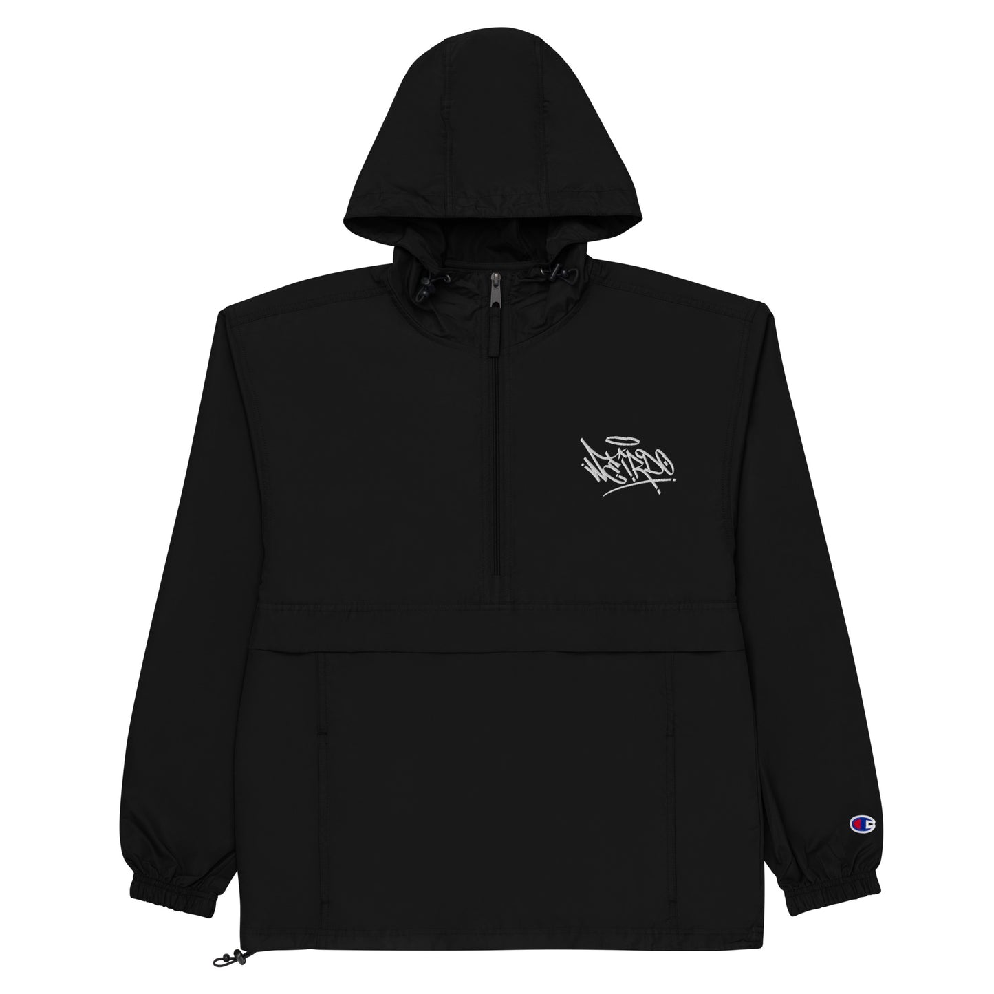 Weirdo Graffiti Tag Windbreaker flat Jacket black by B.Different Clothing street art graffiti inspired streetwear brand