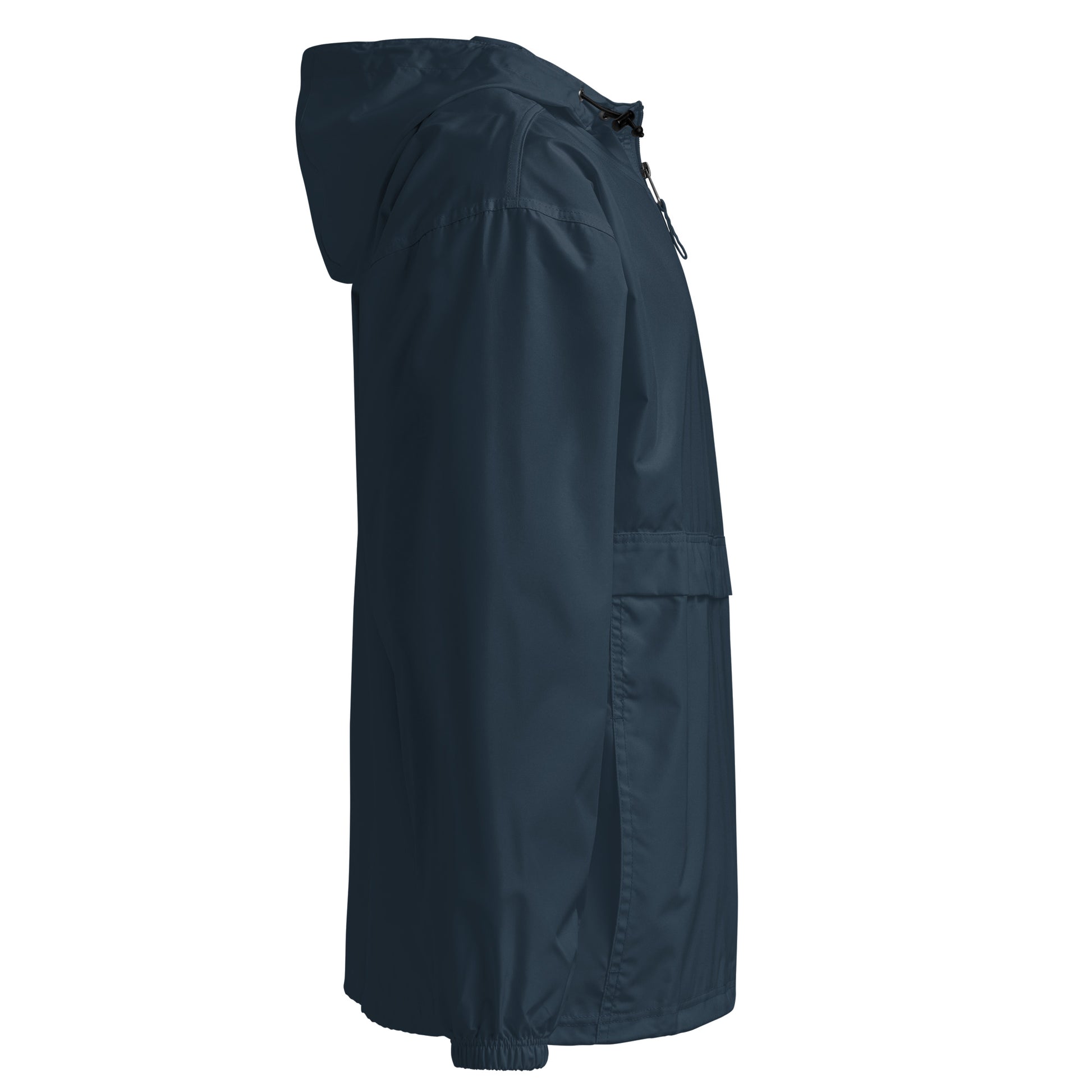 Navy-Outsider Graffiti Tag Windbreaker Jacket from B.Different Clothing, right view, graffiti-inspired streetwear