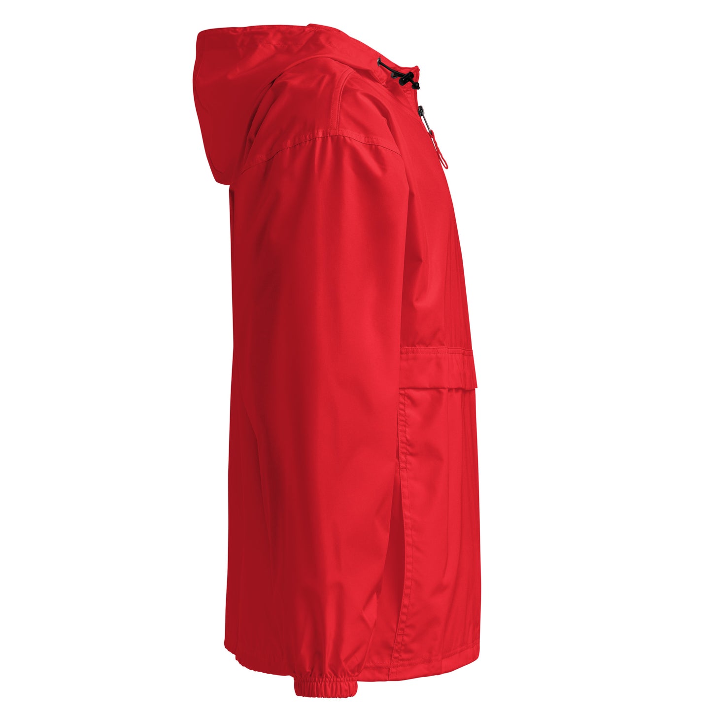 Red-Only Tags Graffiti Windbreaker Jacket from B.Different Clothing, right view, graffiti-inspired streetwear