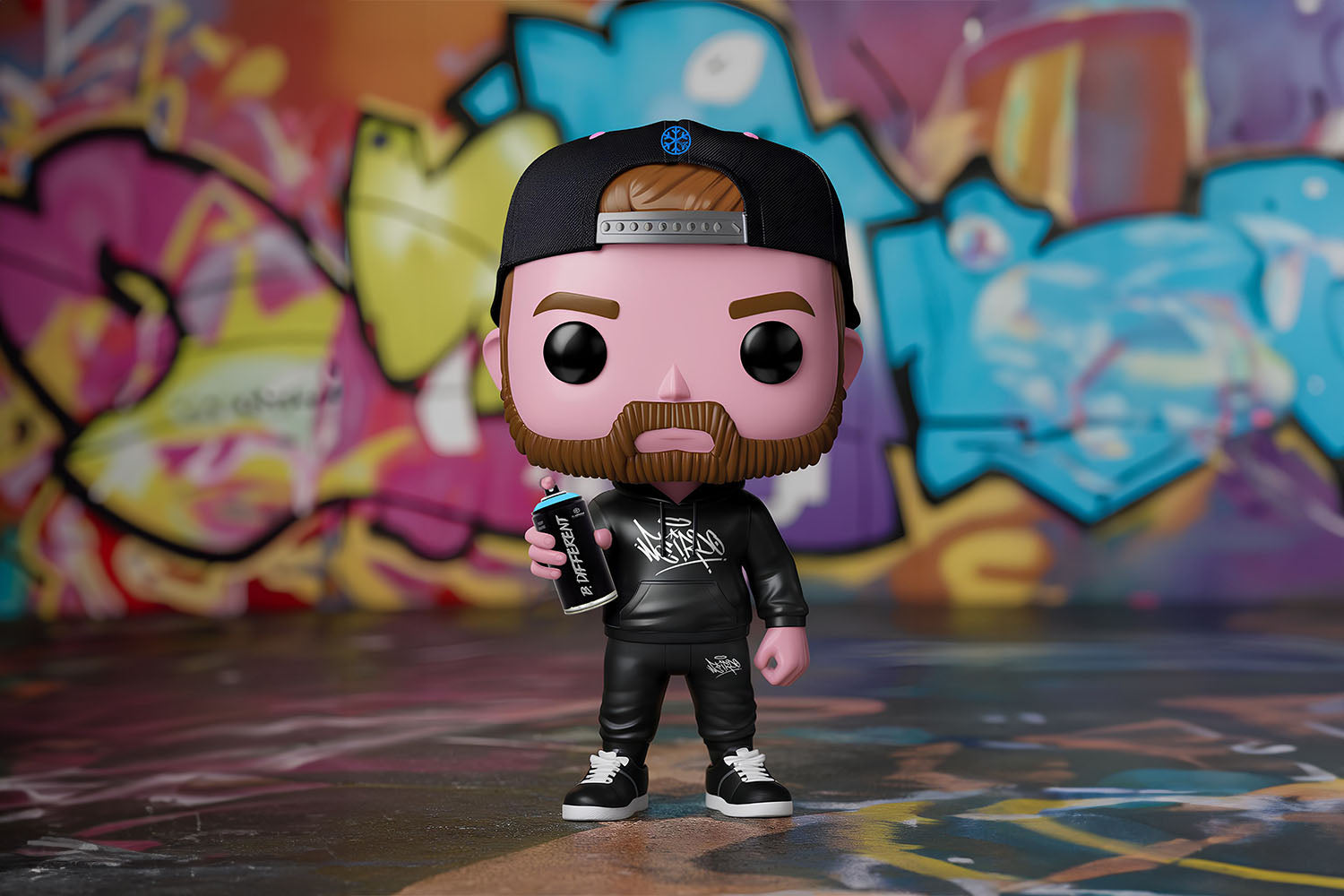 graffiti artist vinyl figure clothing collection by B.Different Clothing graffiti street art inspired independent streetwear brand.