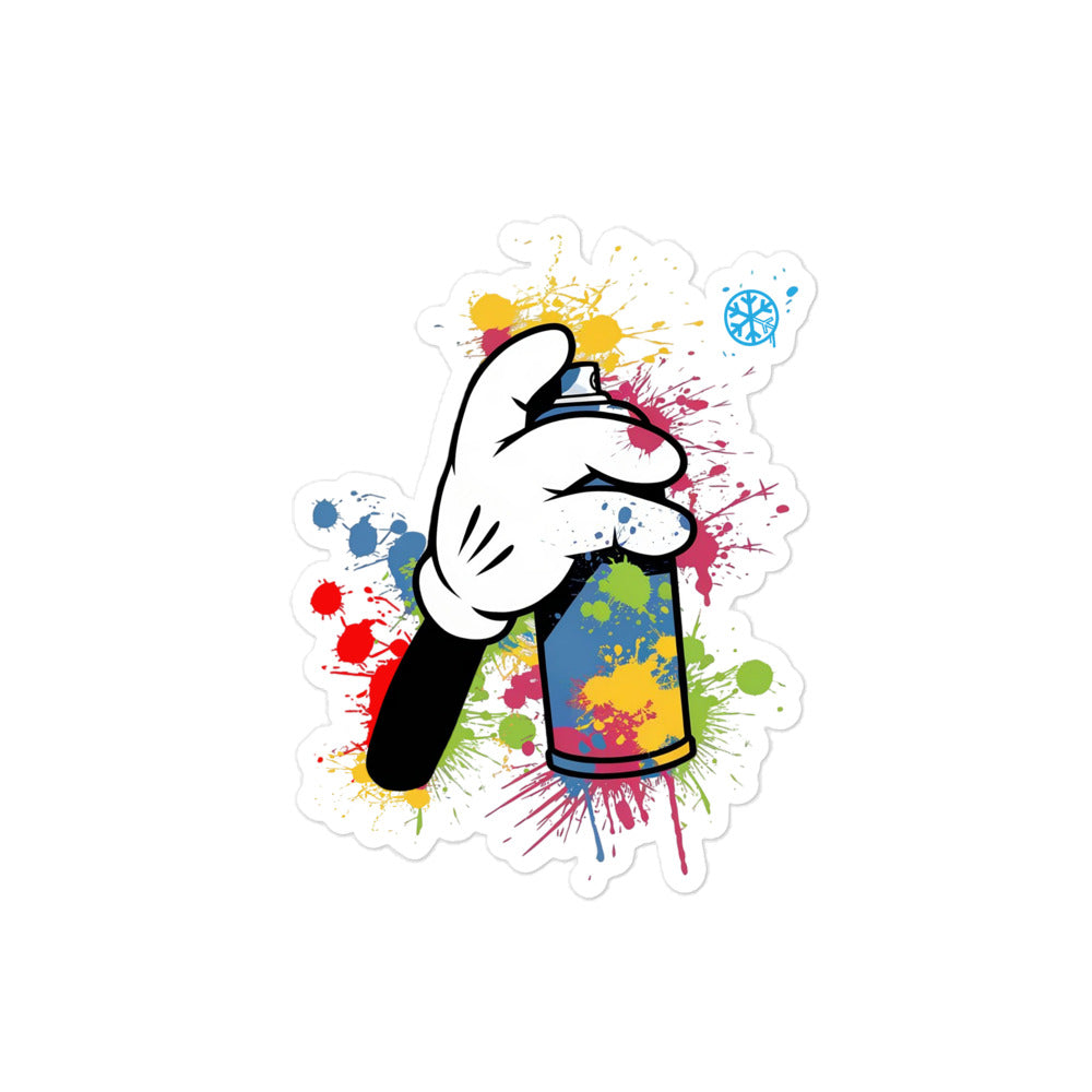 Hand Spray Can Graffiti Sticker from B.Different Clothing, graffiti-inspired streetwear