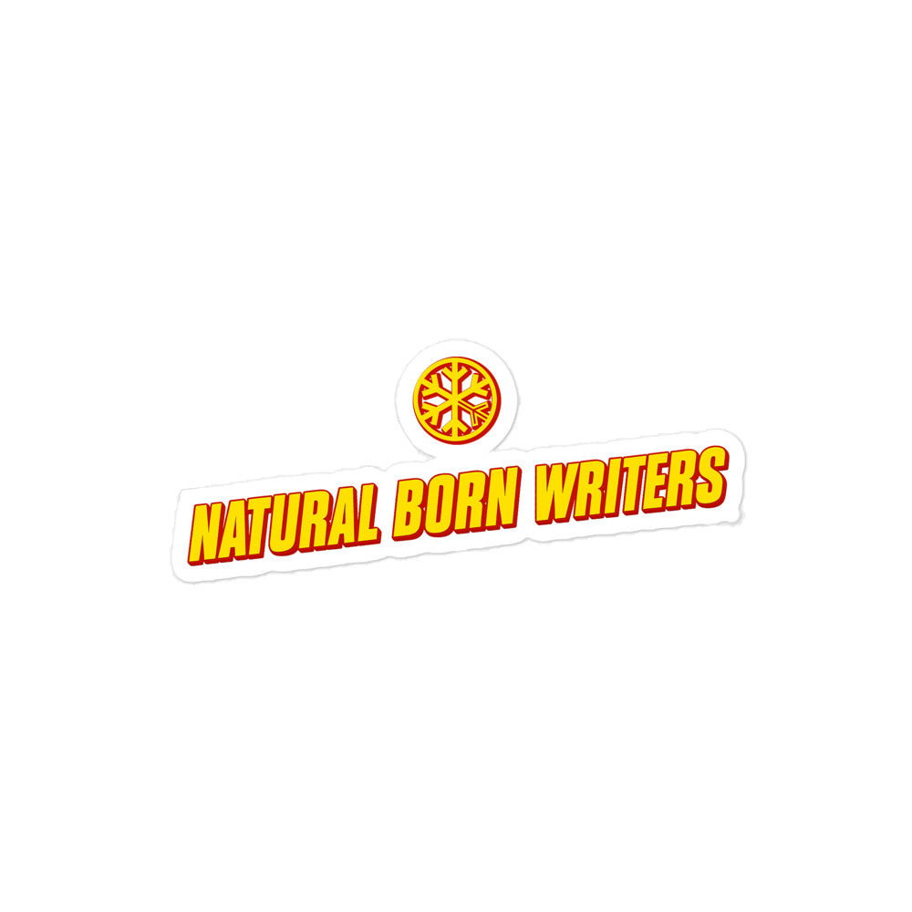 Natural Born Writers Graffiti Sticker from B.Different Clothing, front view, graffiti-inspired streetwear