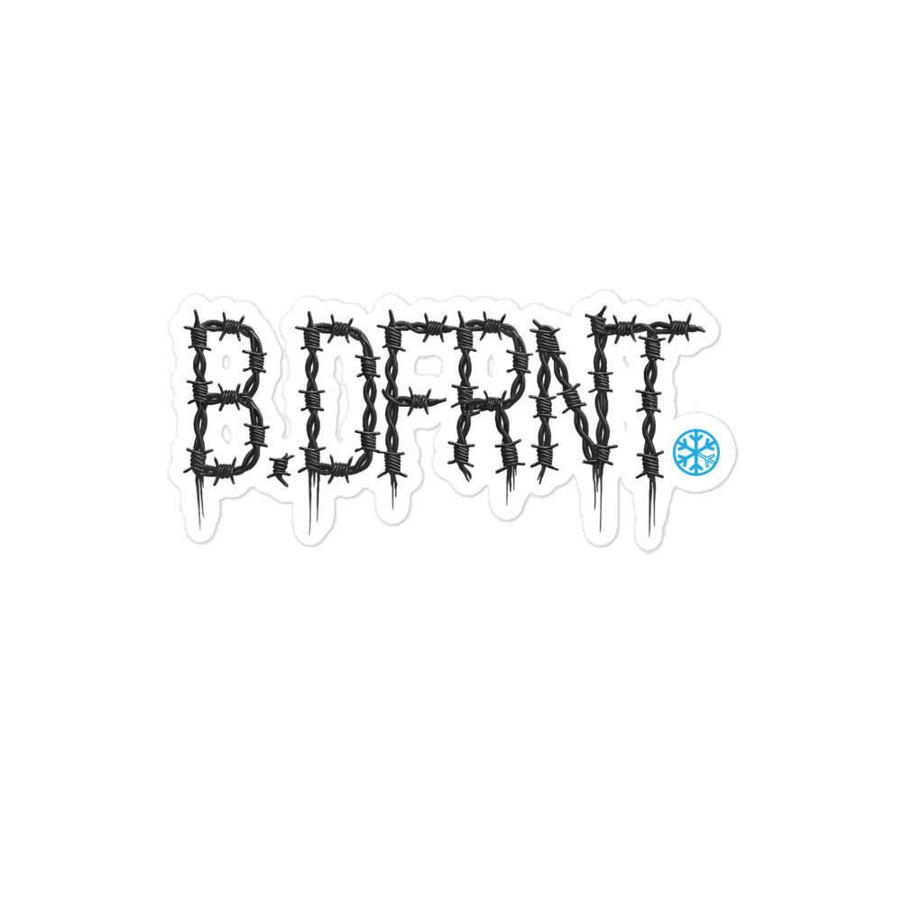 B.DFRNT Barbed Wire Sticker from B.Different Clothing, graffiti-inspired streetwear