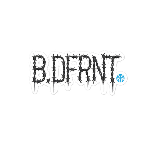 B.DFRNT Barbed Wire Sticker from B.Different Clothing, graffiti-inspired streetwear