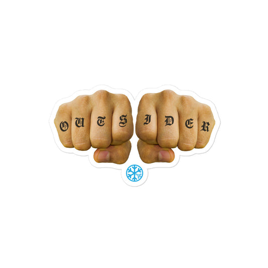 Outsider Tattoo Sticker from B.Different Clothing, graffiti-inspired streetwear