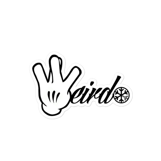 Weirdo Hand Sign Sticker from B.Different Clothing, graffiti-inspired streetwear