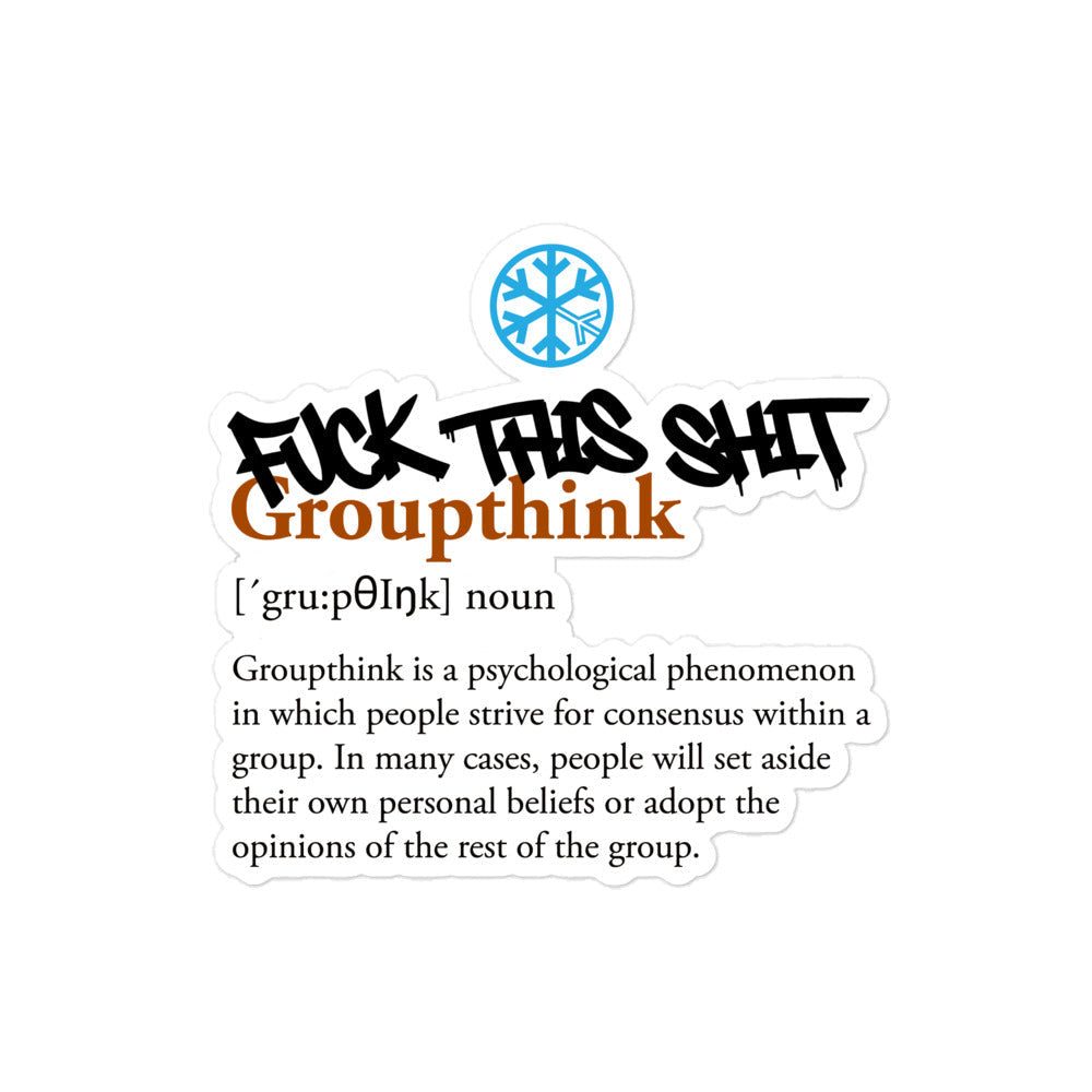 Groupthink Graffiti Sticker from B.Different Clothing, graffiti-inspired streetwear