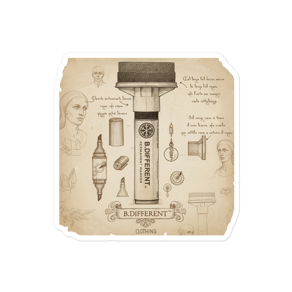 Marker Sketch Graffiti Sticker from B.Different Clothing, graffiti-inspired streetwear