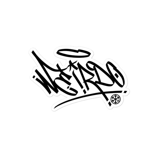 Weirdo Tag Graffiti Sticker from B.Different Clothing, graffiti-inspired streetwear