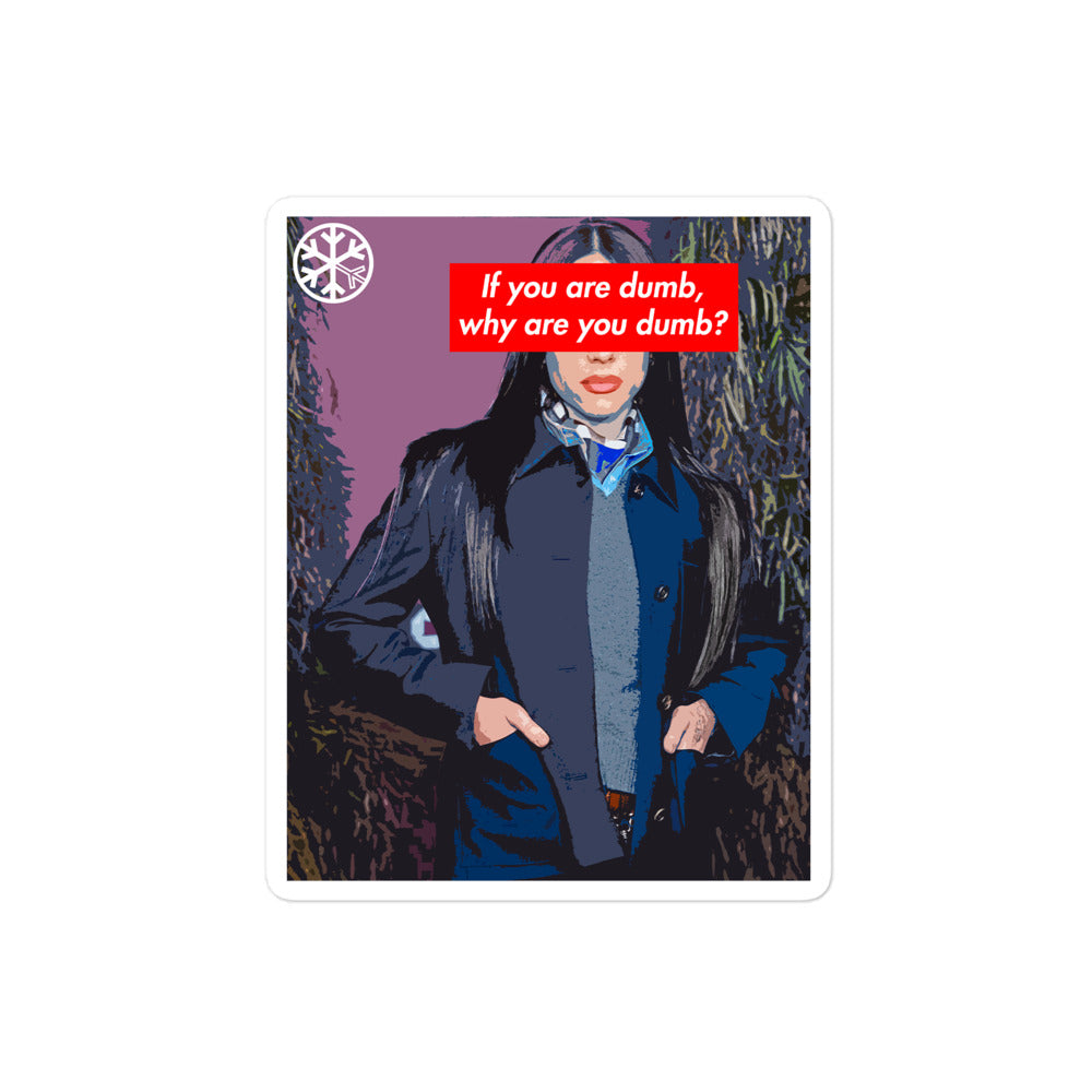 Why Are You Dumb Sticker from B.Different Clothing, graffiti-inspired streetwear