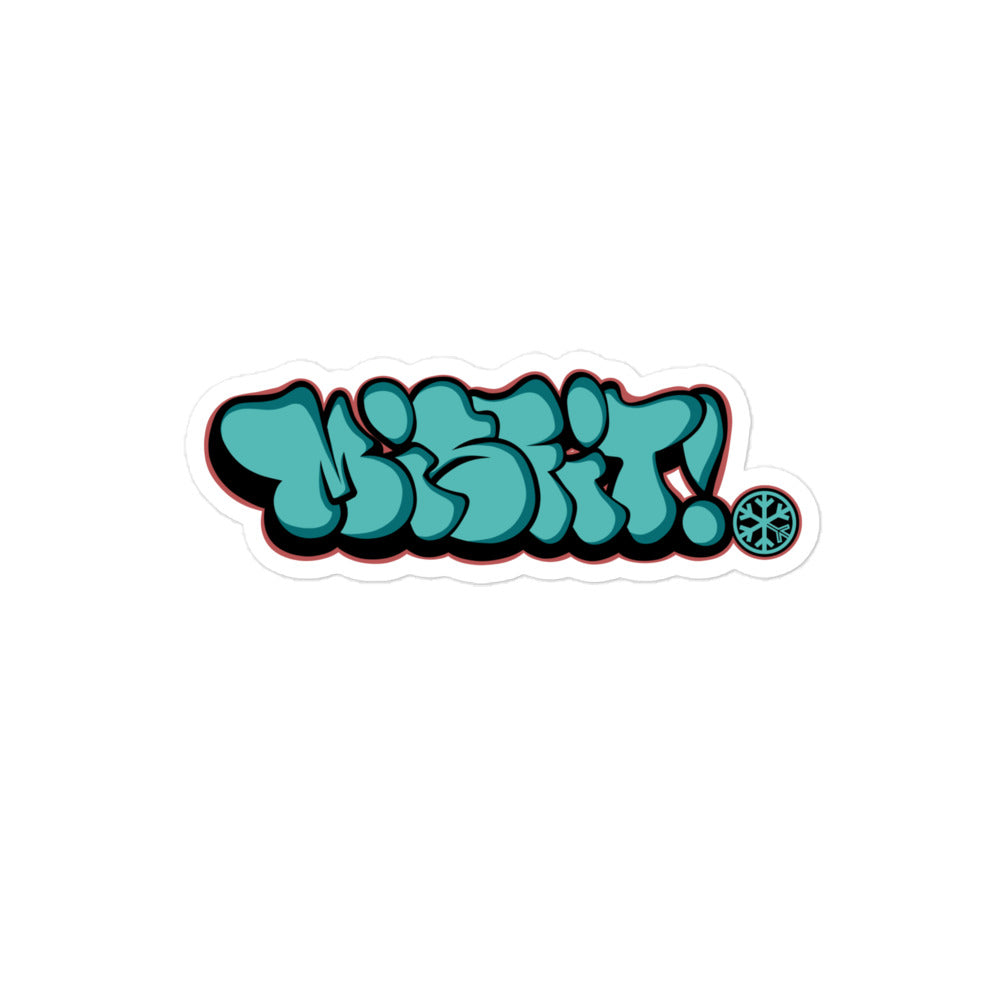 Misfit Graffiti Throwie Sticker from B.Different Clothing, graffiti-inspired streetwear