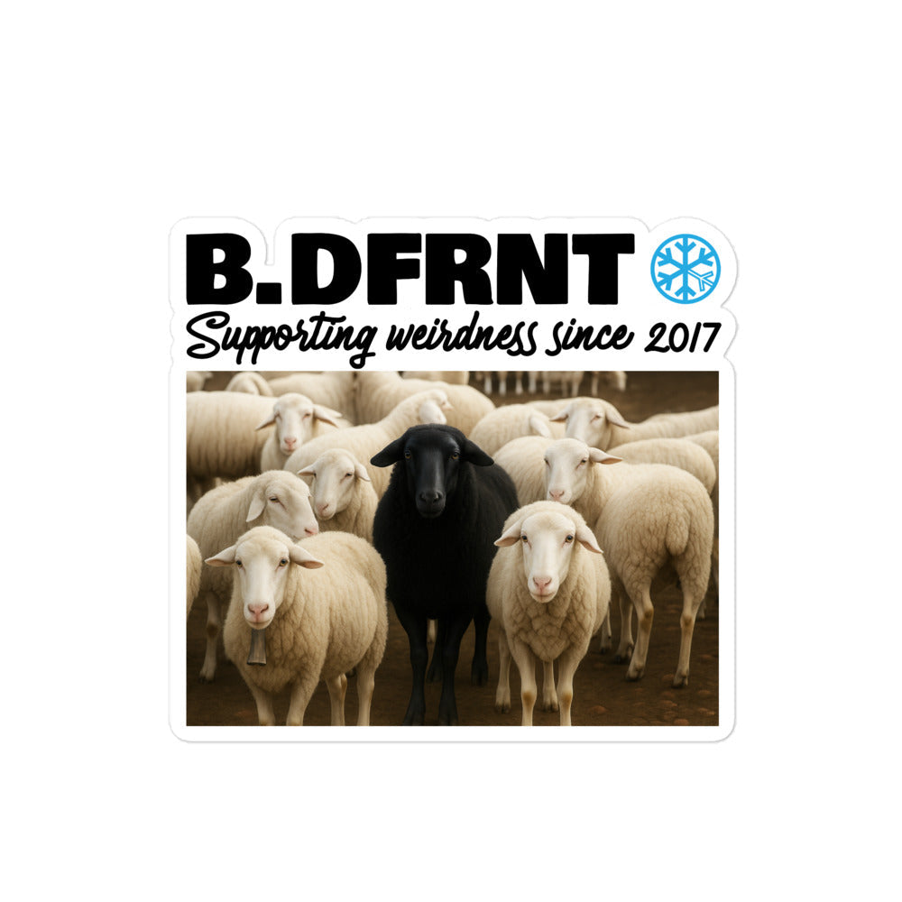Black Sheep Sticker from B.Different Clothing, graffiti-inspired streetwear