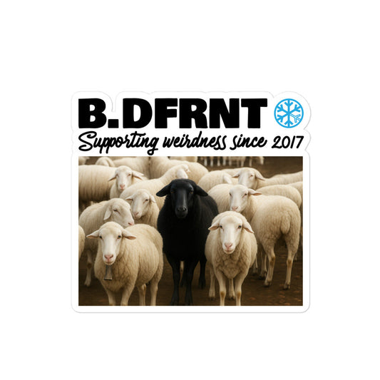 Black Sheep Sticker from B.Different Clothing, graffiti-inspired streetwear