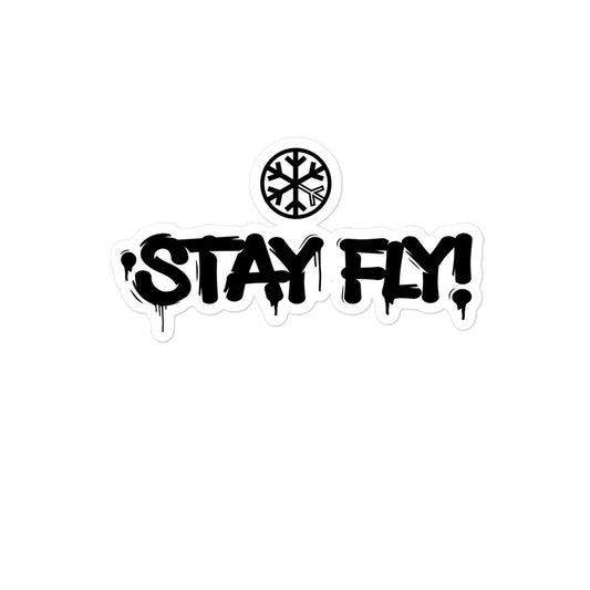 Stay Fly Graffiti Tag Sticker from B.Different Clothing, graffiti-inspired streetwear