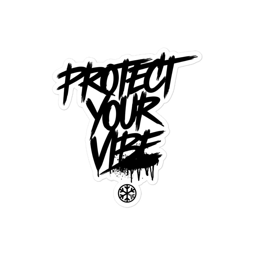 Protect Your Vibe Graffiti Tag Sticker from B.Different Clothing, graffiti-inspired streetwear