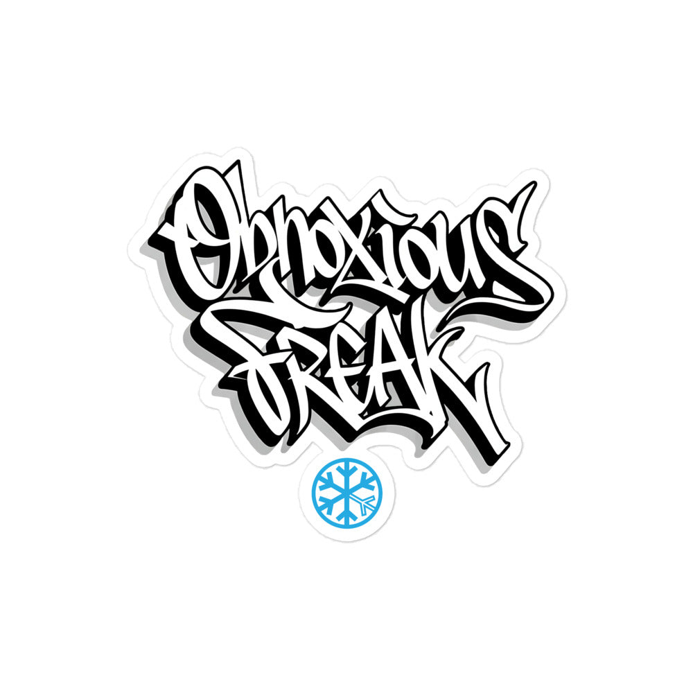 Obnoxious Freak Graffiti Sticker from B.Different Clothing, graffiti-inspired streetwear