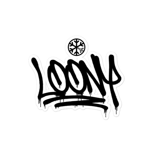 Loony Graffiti Tag Sticker from B.Different Clothing, graffiti-inspired streetwear