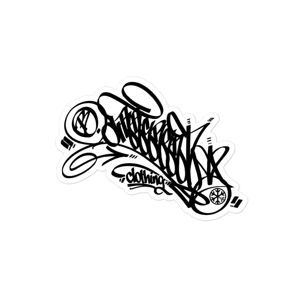 B.Different Clothing Graffiti Tag Sticker from B.Different Clothing, graffiti-inspired streetwear