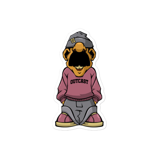 Outcast Graffiti Character Sticker from B.Different Clothing, graffiti-inspired streetwear