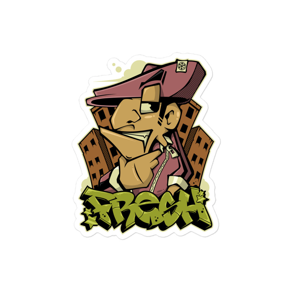 Fresh Graffiti Character Sticker from B.Different Clothing, graffiti-inspired streetwear