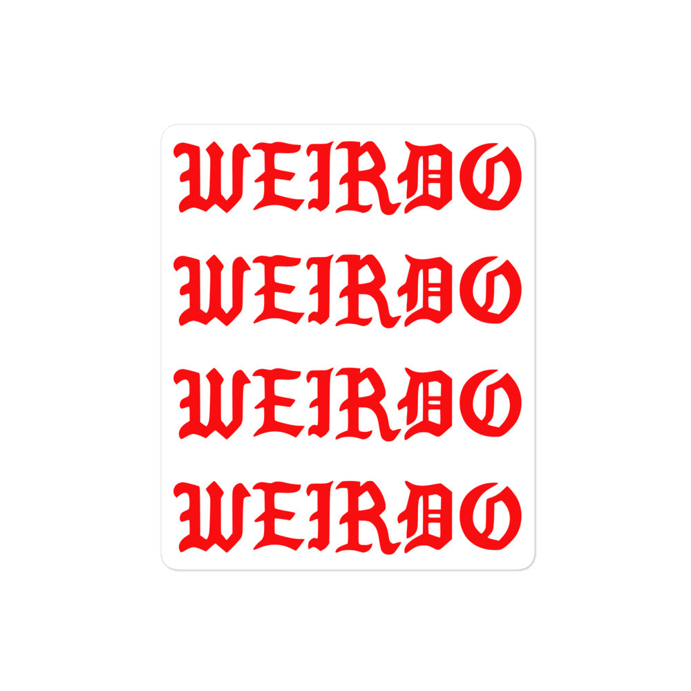 Weirdo x 4 Sticker from B.Different Clothing, graffiti-inspired streetwear