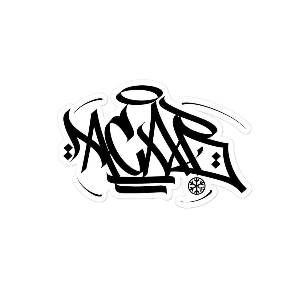 Acab Graffiti Tag Sticker by Caos One from B.Different Clothing, graffiti-inspired streetwear