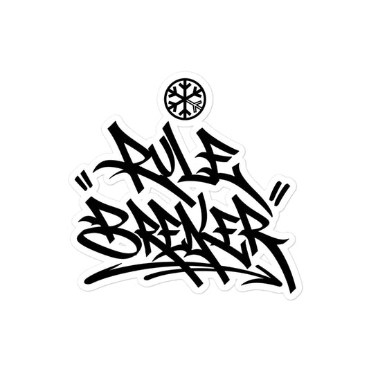 Rule Breaker Graffiti Tag Sticker from B.Different Clothing, graffiti-inspired streetwear