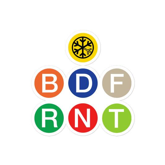 BDFRNT NYC Subway Sticker from B.Different Clothing, graffiti-inspired streetwear