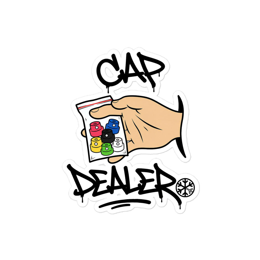 Cap Dealer Graffiti Sticker from B.Different Clothing, graffiti-inspired streetwear