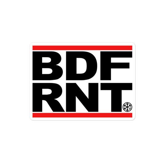 BDFRNT OG Logo Sticker from B.Different Clothing, graffiti-inspired streetwear