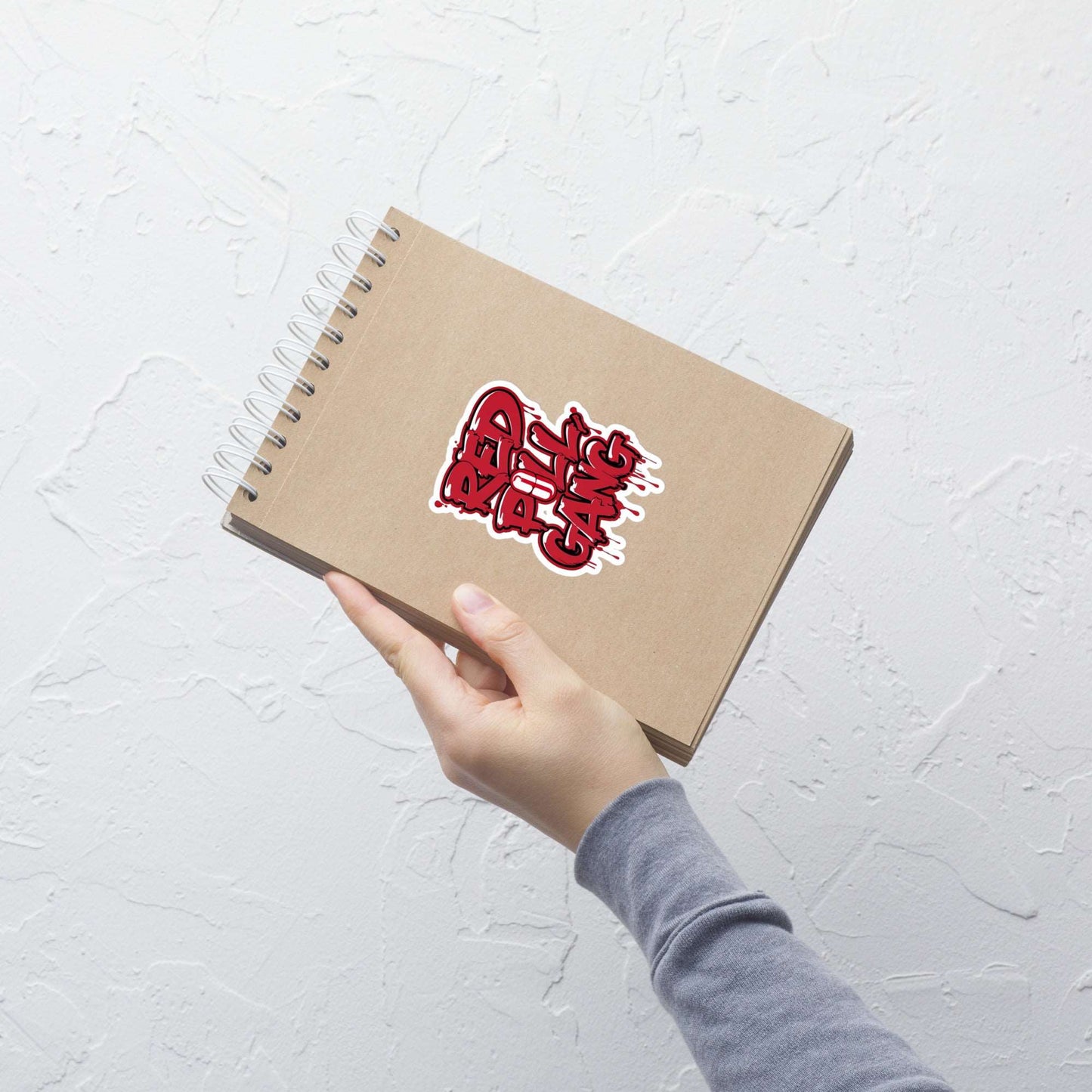 notebook with red pill gang Sticker B.Different Clothing graffiti street art inspired independent streetwear brand