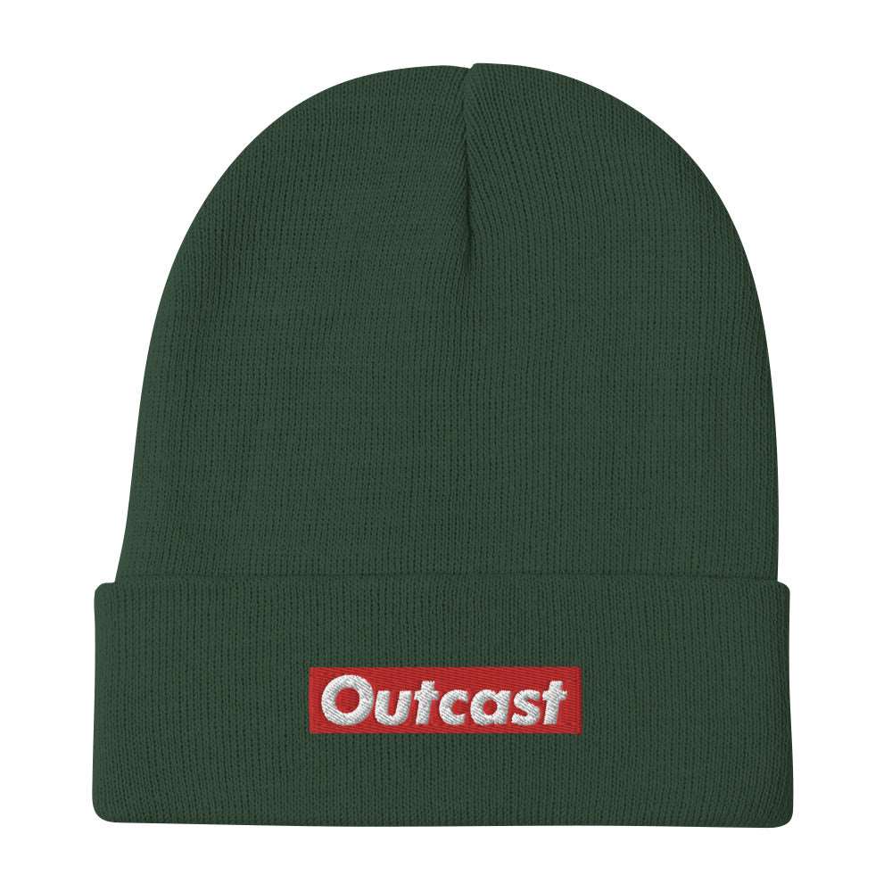 flat Outcast Box Beanie Green by B.Different Clothing graffiti street art inspired independent streetwear brand.