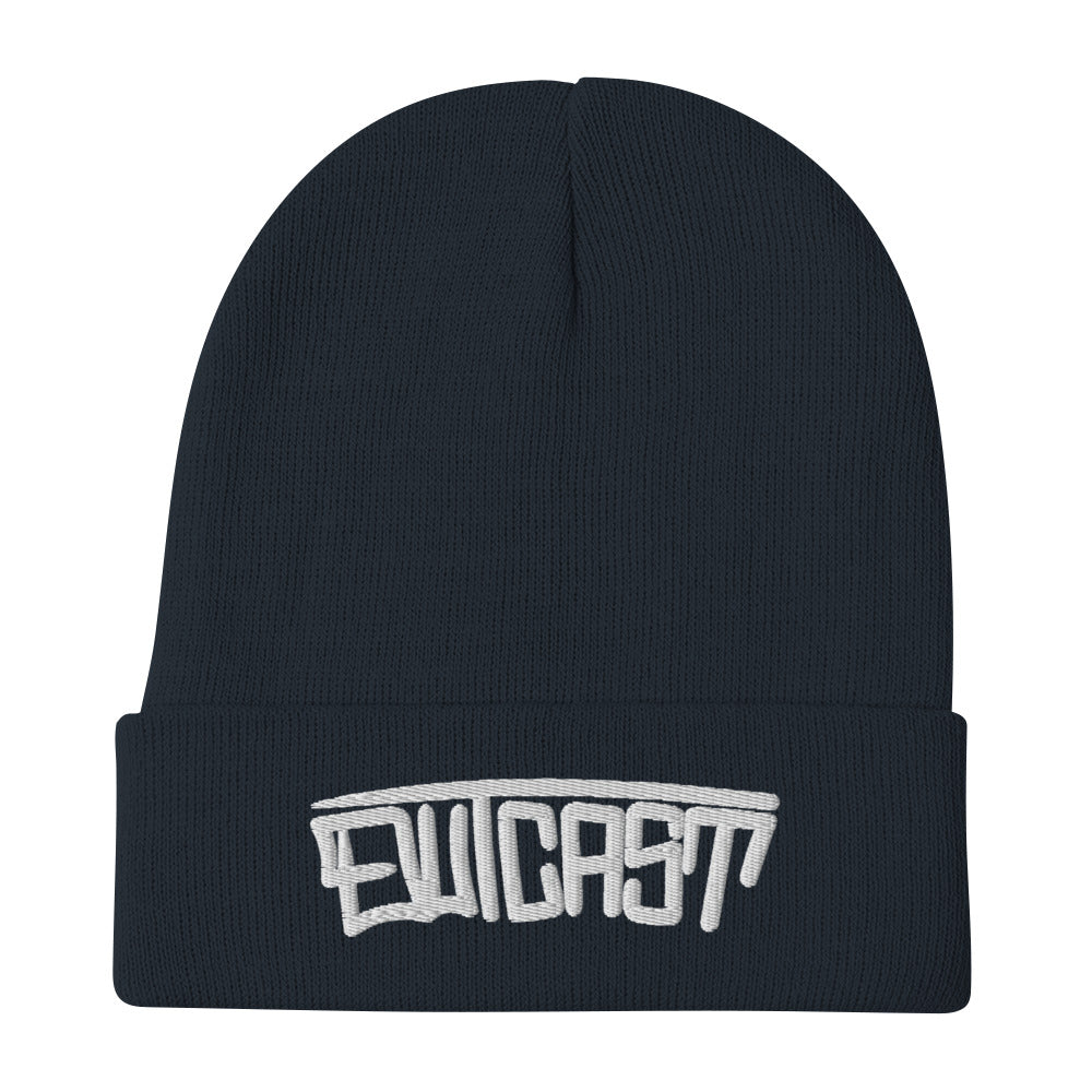 flat Outcast Graffiti Tag Beanie navy by B.Different Clothing graffiti street art inspired independent streetwear brand