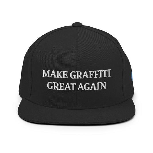 make graffiti great again snapback black by b.different clothing graffiti and street art inspired streetwear brand for weirdos, misfits, and outcasts.