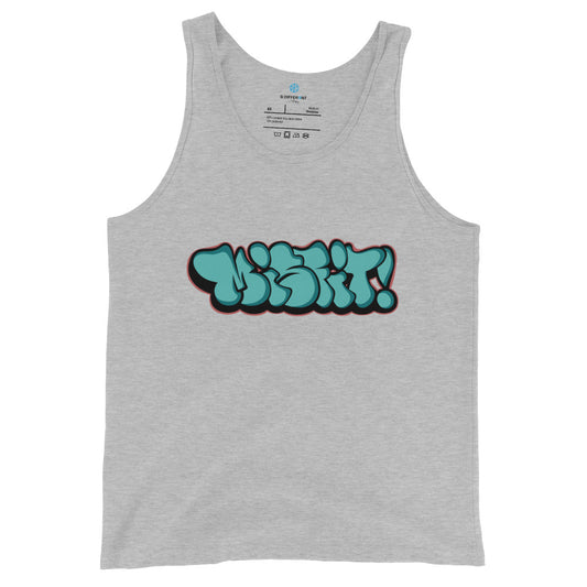 Misfit Throwie tank top gray by B.Different Clothing independent graffiti street art inspired streetwear