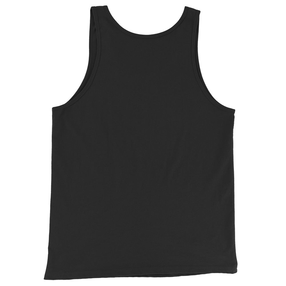 Black-Stay Fly Graffiti Tag Tank Top from B.Different Clothing, back view, graffiti-inspired streetwear
