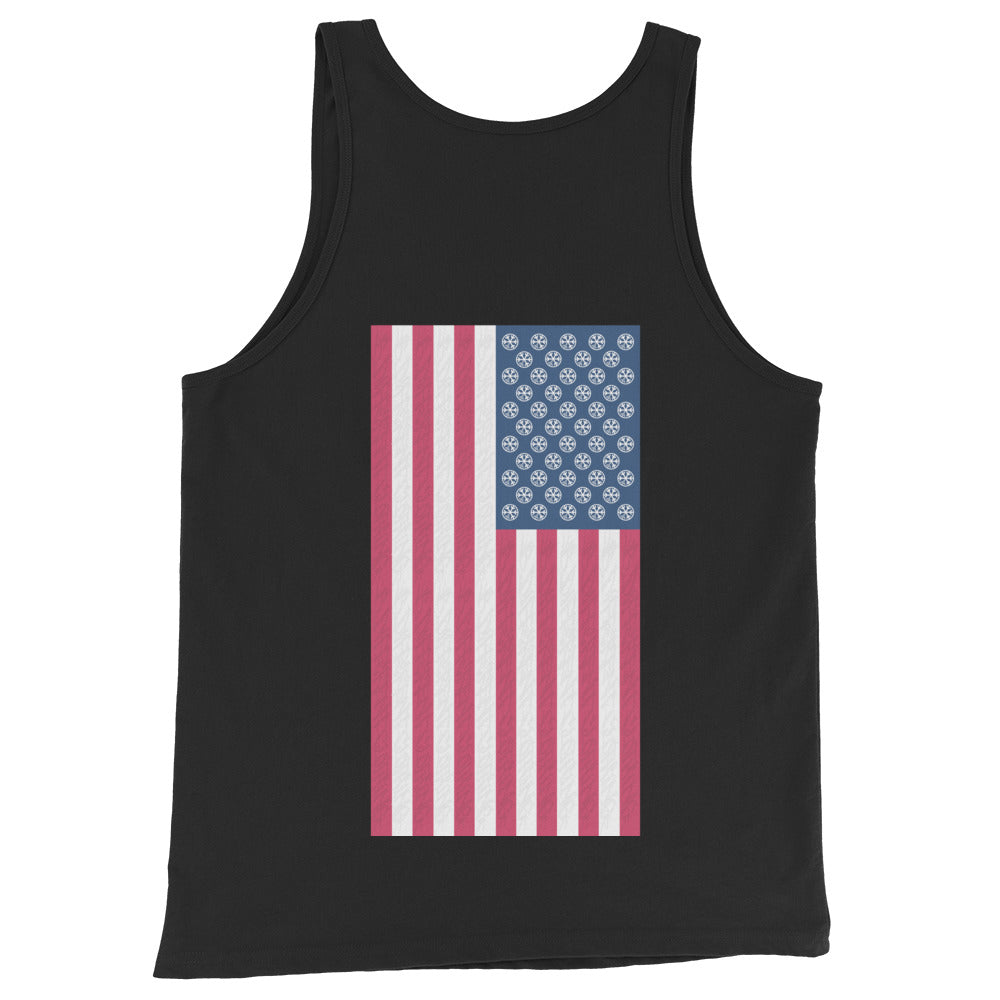 Black-Flag Graffiti Tank Top from B.Different Clothing, back view, graffiti-inspired streetwear