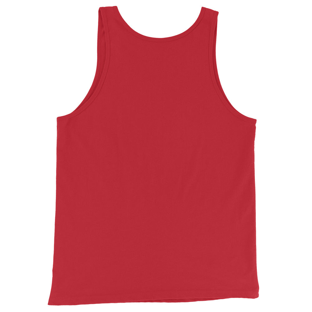 Red-Chaos They Fear Graffiti Tag Tank Top from B.Different Clothing, back view, graffiti-inspired streetwear