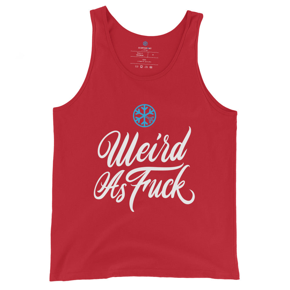 Weird As Fuck red tank top by B.Different Clothing independent streetwear inspired by street art graffiti