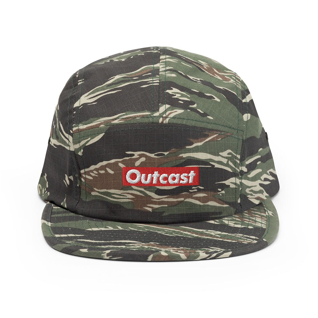 front Outcast box 5panel snapback b.different clothing street art graffiti inspired independent streetwear 