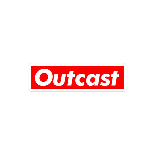 Outcast box sticker b.different clothing street art graffiti inspired independent streetwear