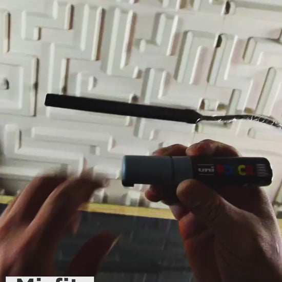 Black-Video Misfit Tag by Graffiti Dad from B.Different Clothing, graffiti-inspired streetwear